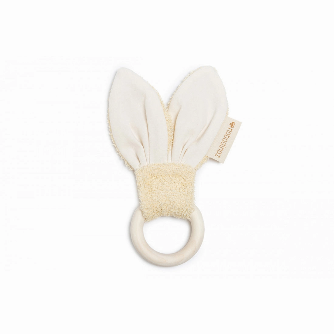 nobodinoz Bunny Teether Ring Vanilla