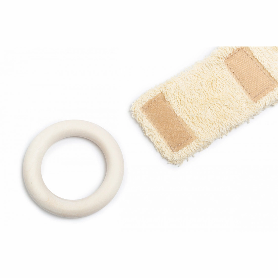 nobodinoz Bunny Teether Ring Vanilla