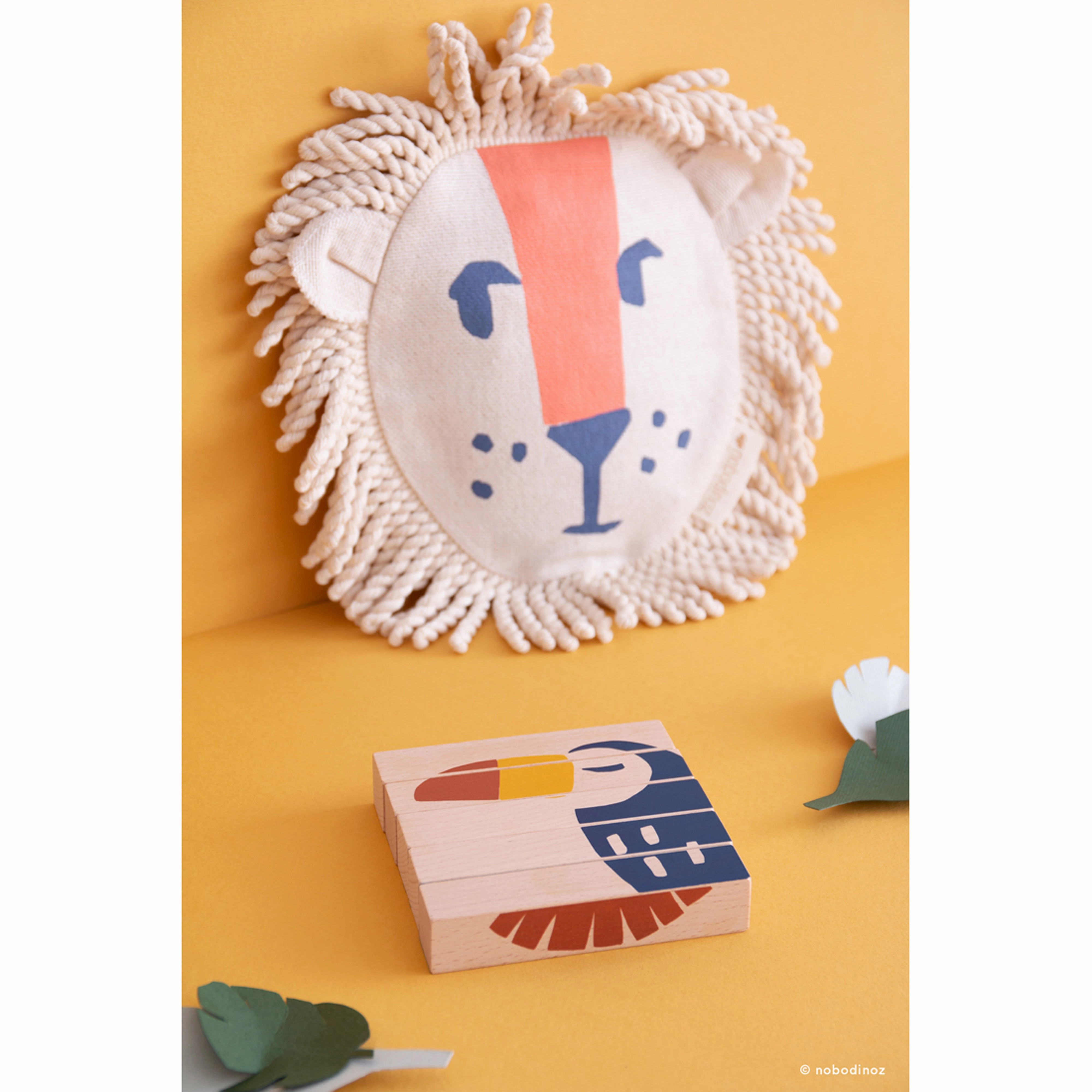 nobodinoz Wild Animals Wooden Blocks