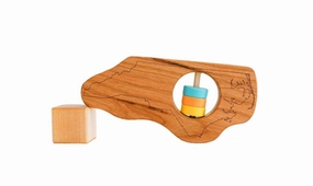 North Carolina State Wooden Baby Rattle