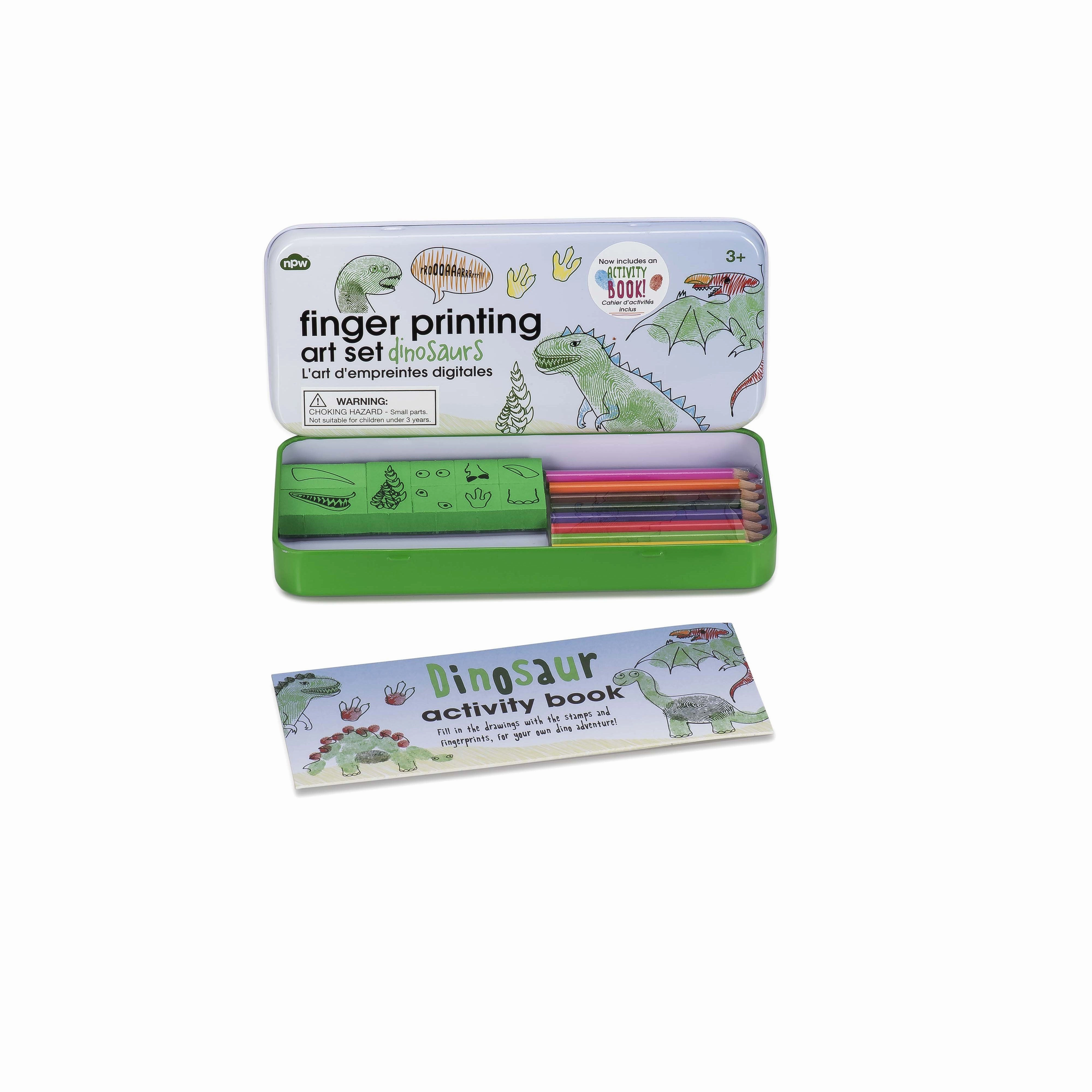 NPW Fingerprinting Tin with Booklet - Dinosaurs