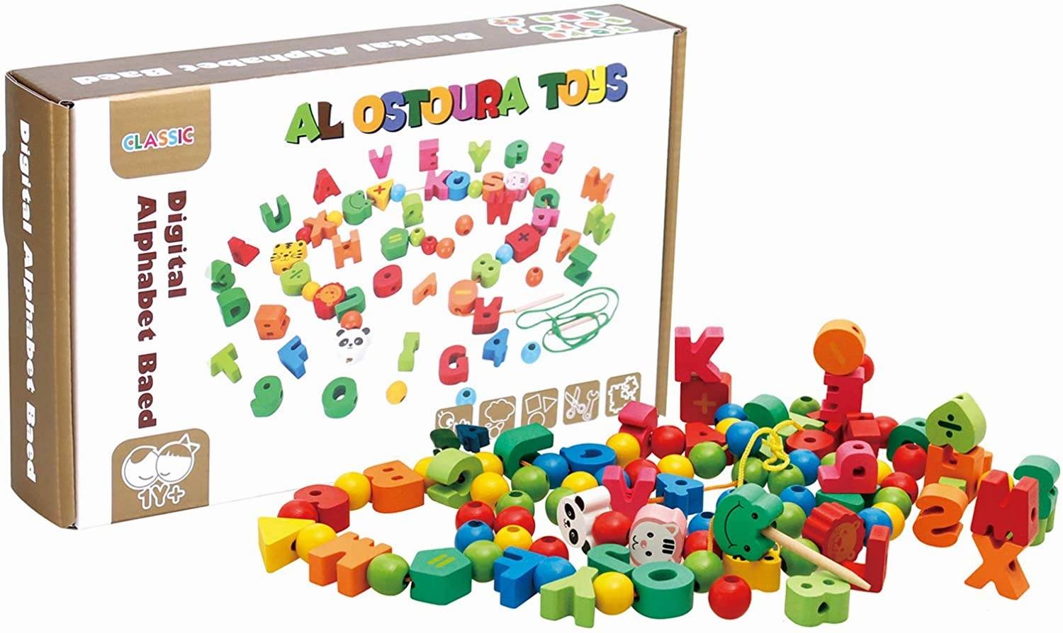 Number Letter Bead Educational Wooden Toy