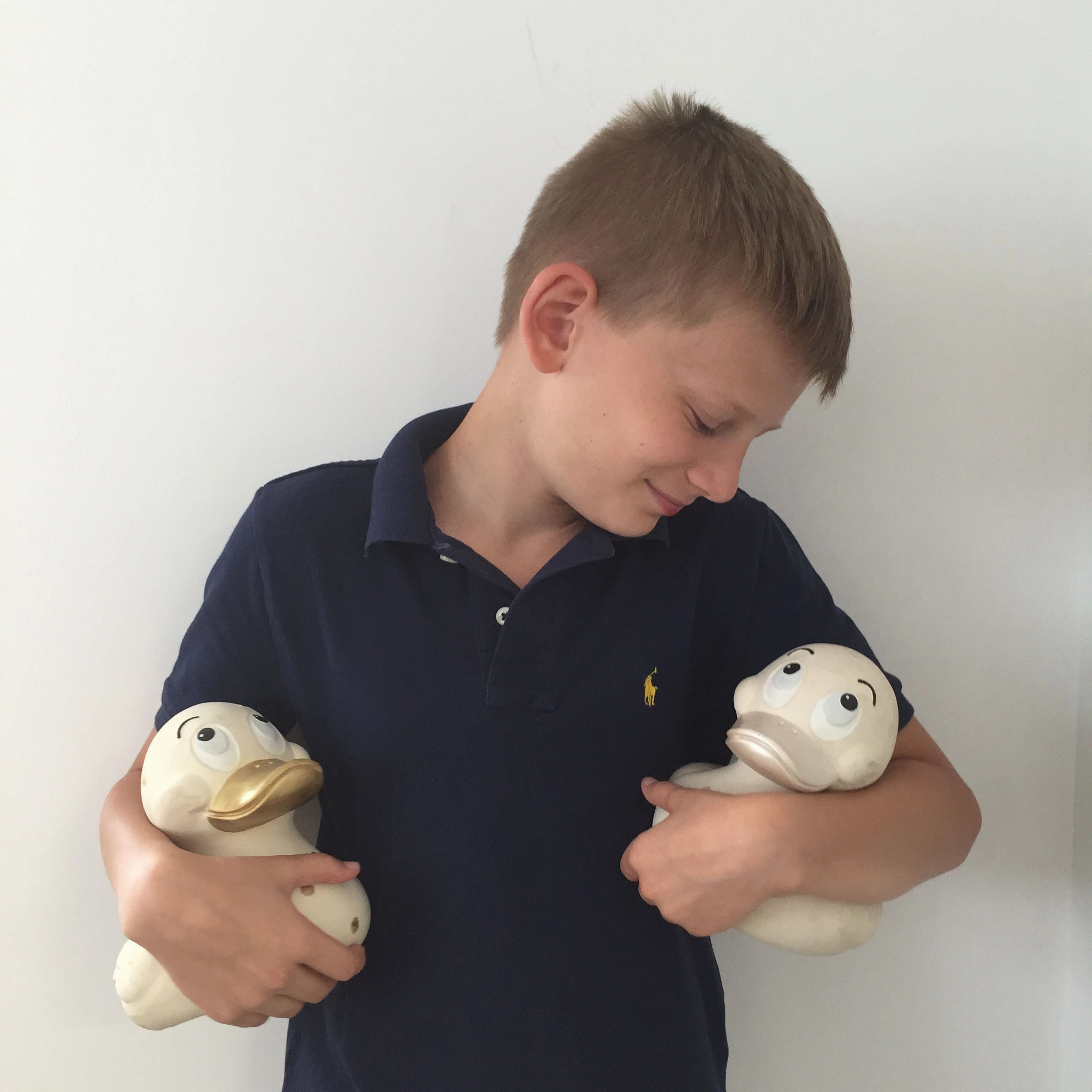 Oli & Carol Extra Large Spotty Ducks Teether