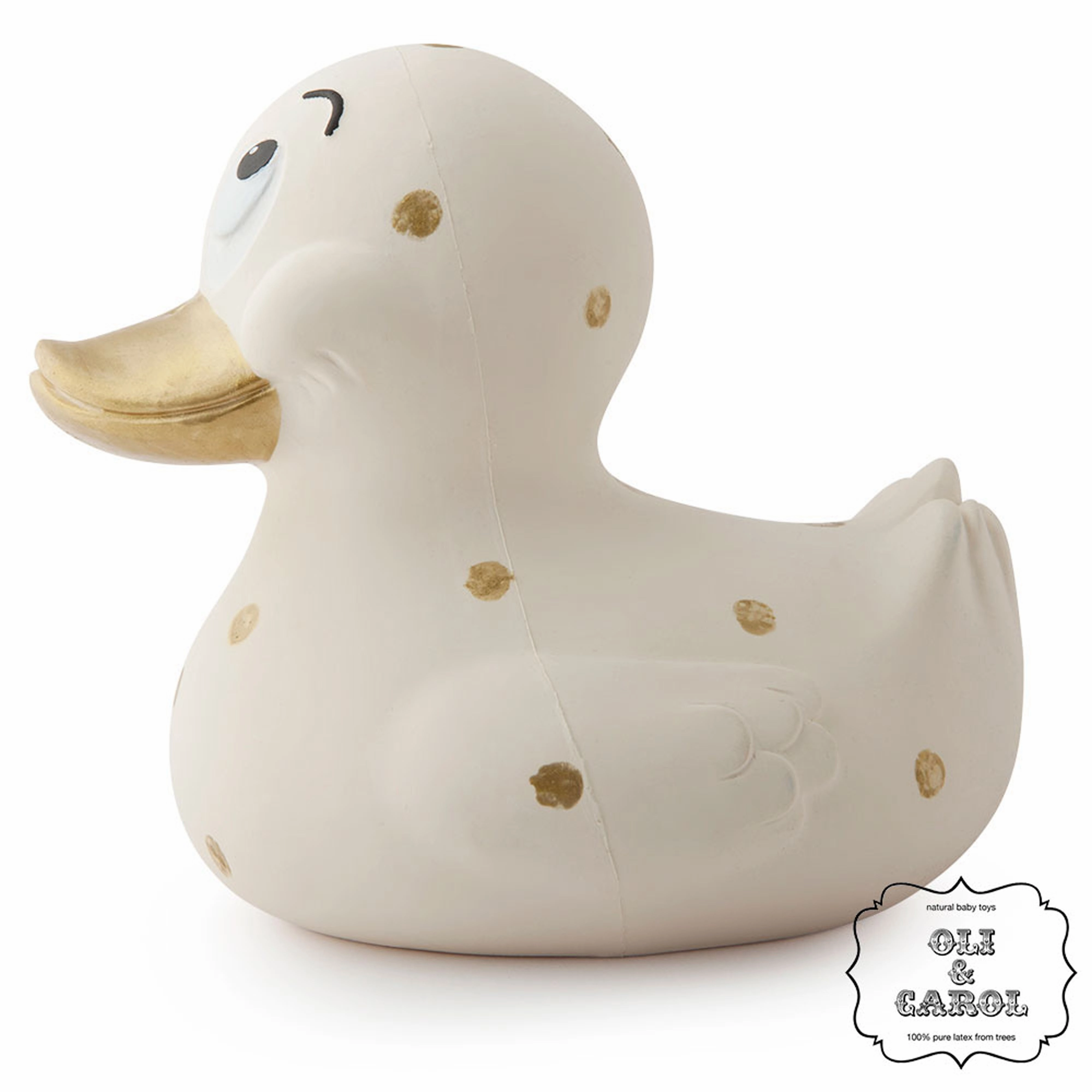Oli & Carol Extra Large Spotty Ducks Teether