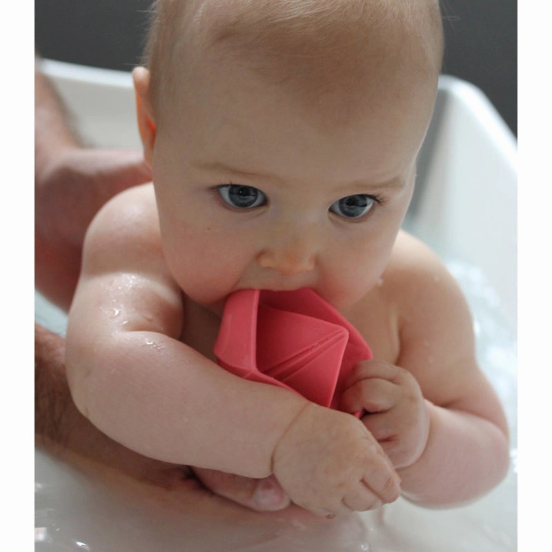 Oli & Carol Origami Boat Pink Teether