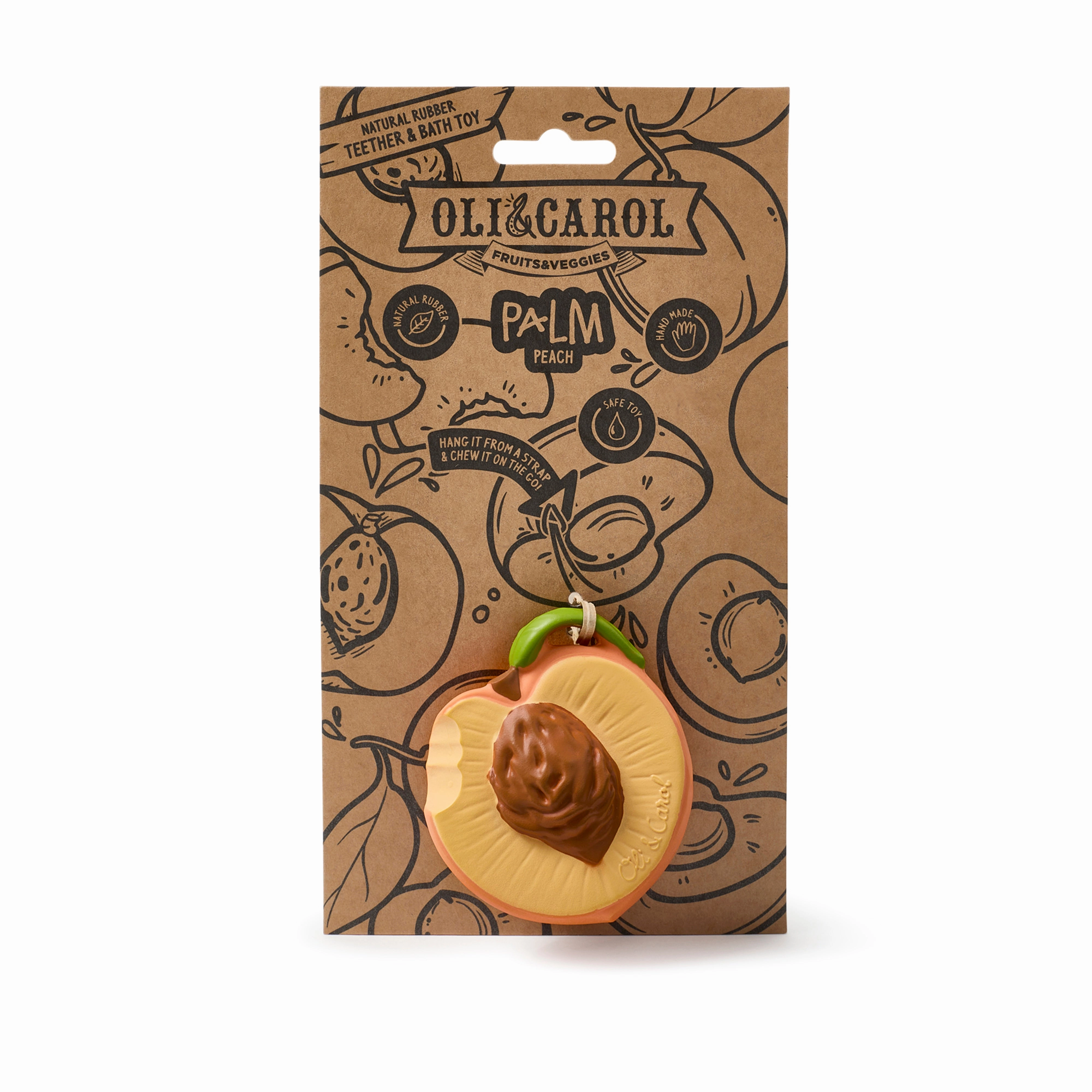 Oli & Carol Palm Peach Teether