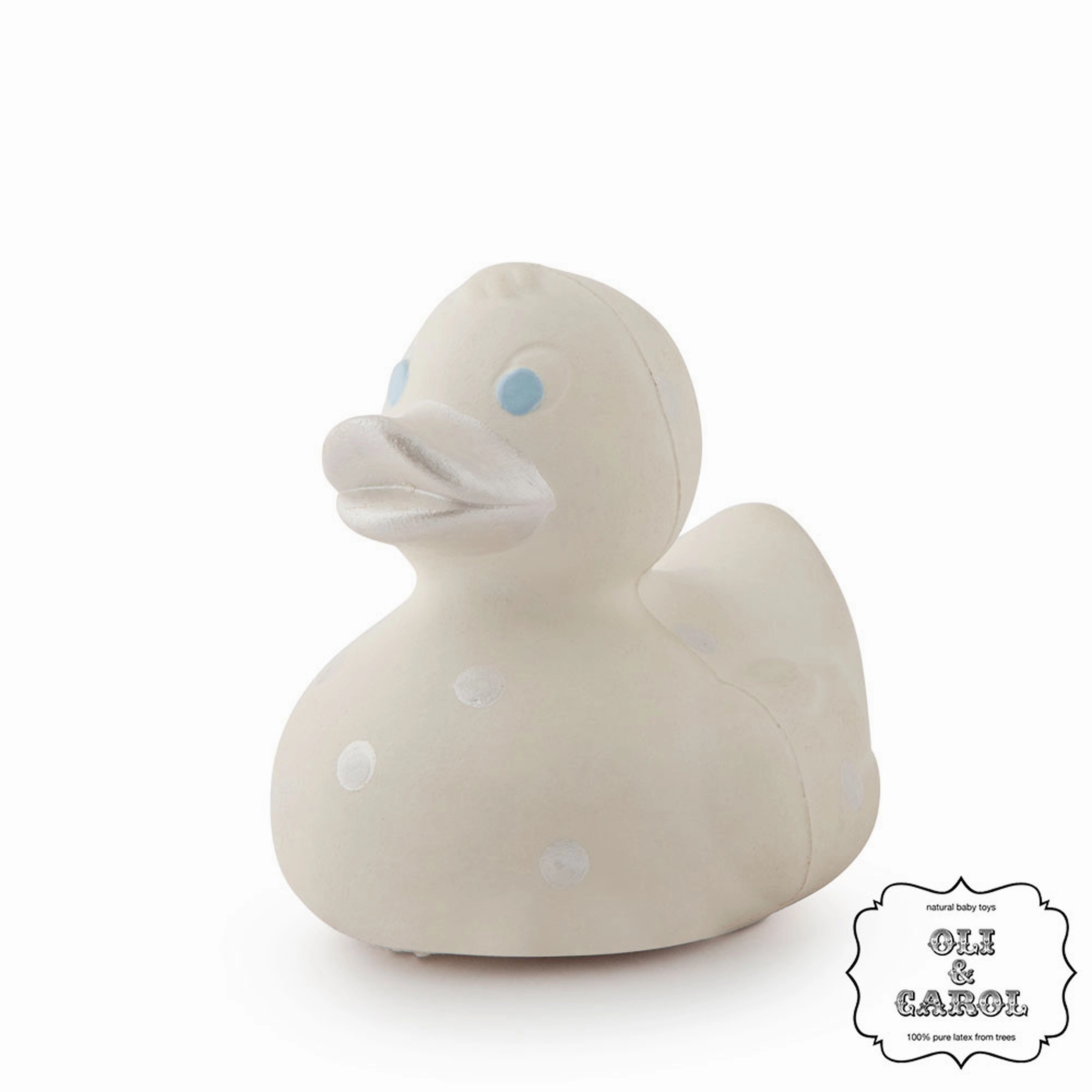 Oli & Carol Small Spotty Ducks Teether