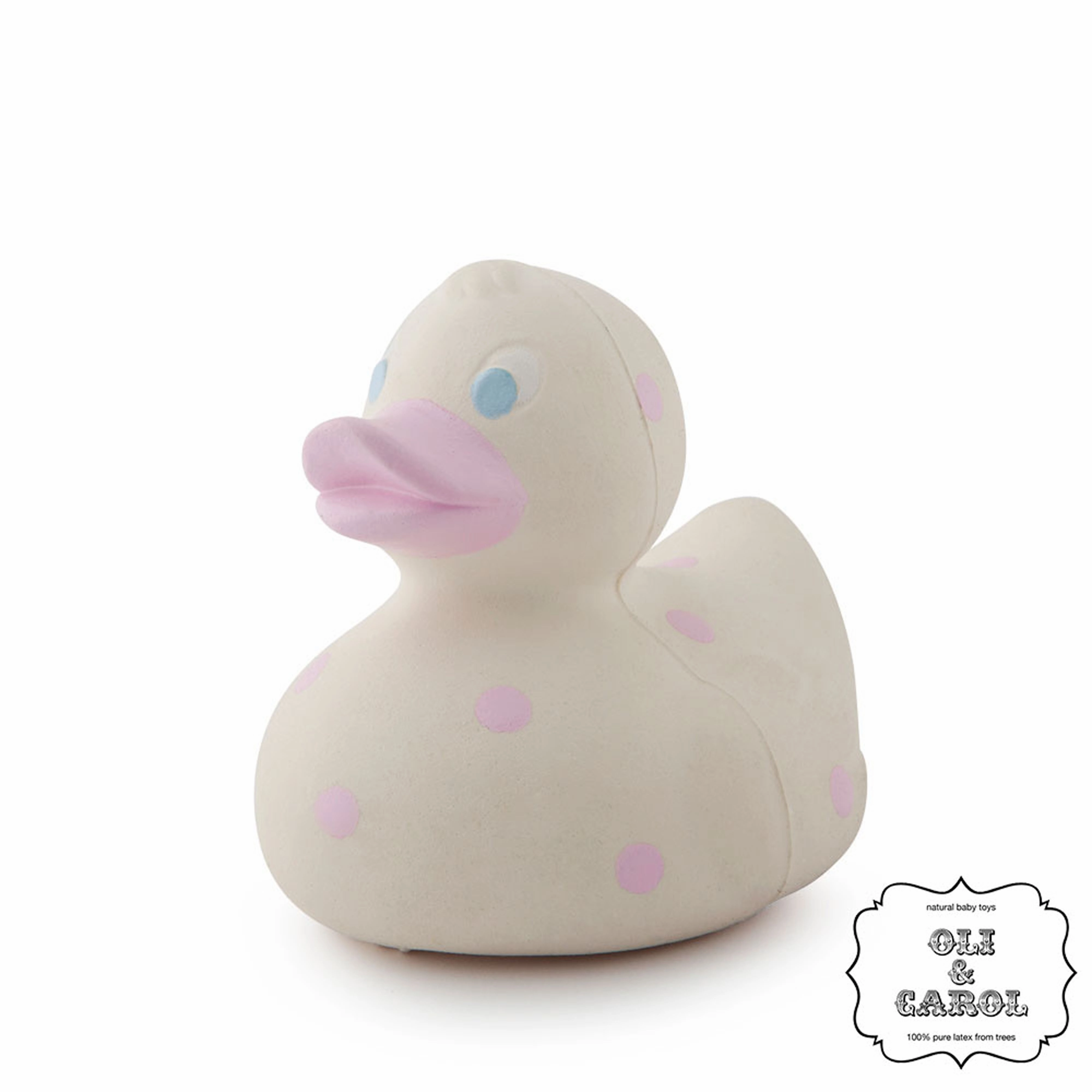 Oli & Carol Small Spotty Ducks Teether