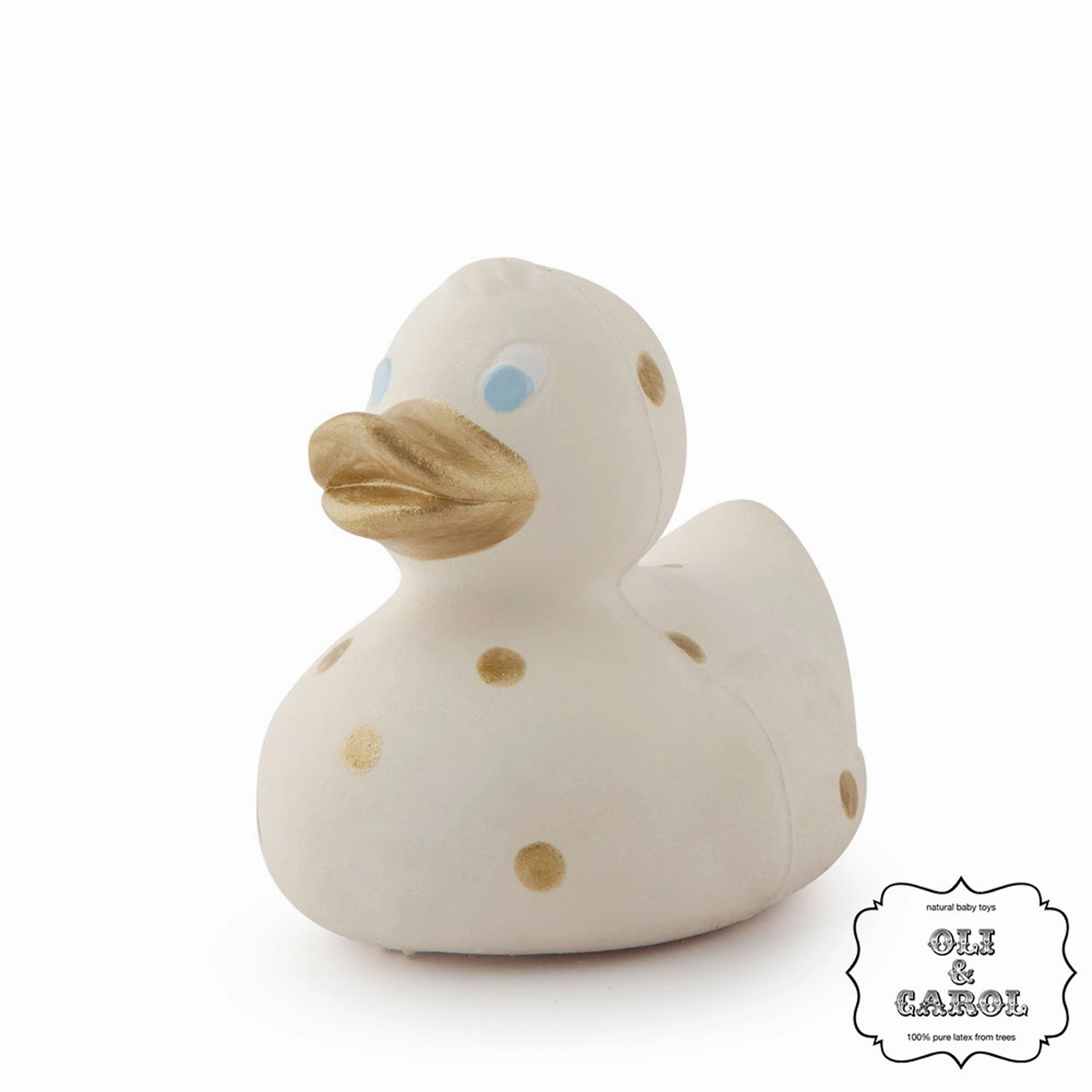 Oli & Carol Small Spotty Ducks Teether