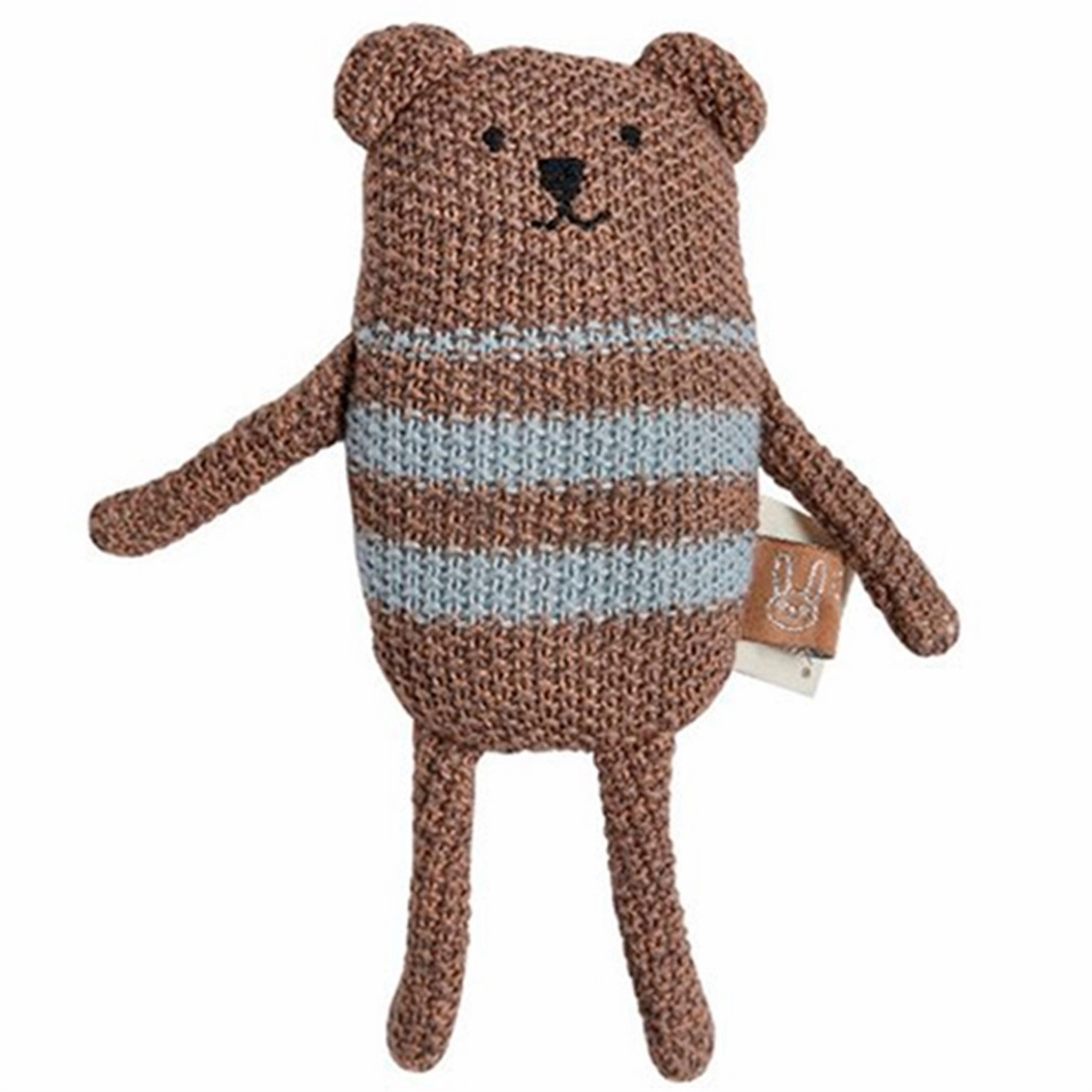 OYOY Bella Bear Rattle Brown Melange