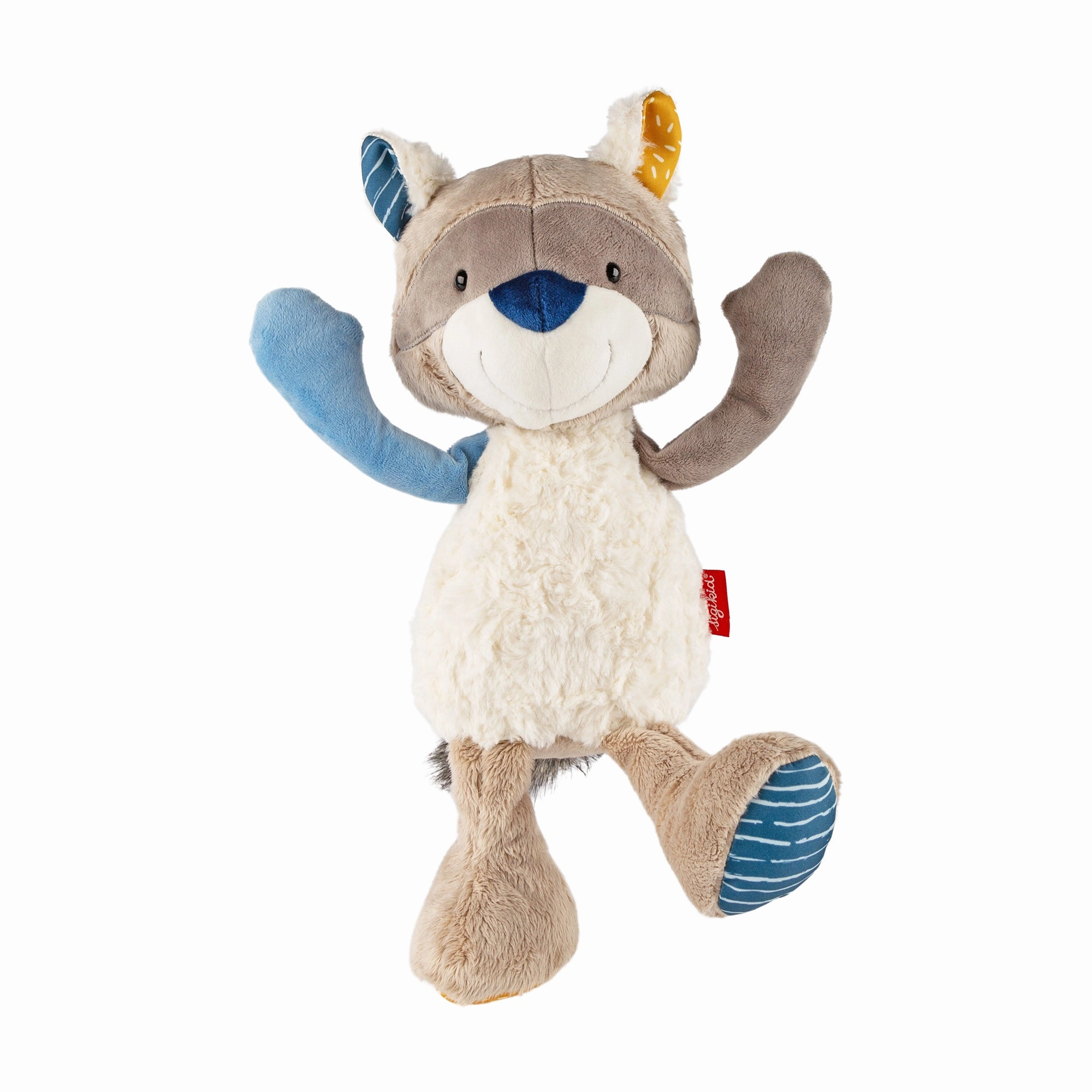 Patchwork Raccoon Plush Toy