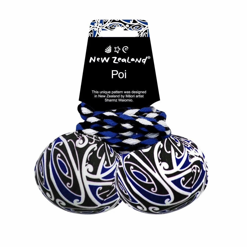 Patterned Poi Blue