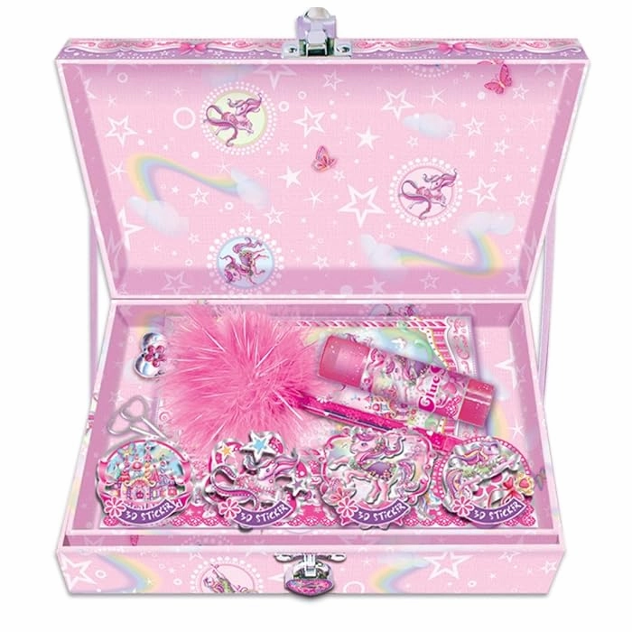 Pecoware  One Tier Trinket Box with Accessories & Lock, Horse