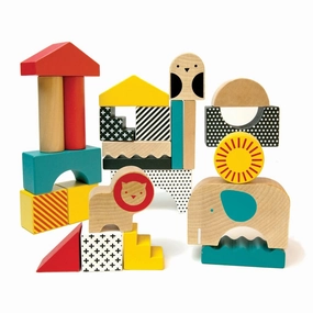 Petit Collage Animal Town Wood Blocks