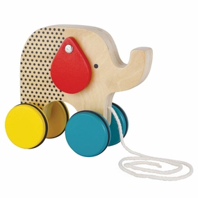 Petit Collage Jumping Jumbo Elephant Wood Pull Toys