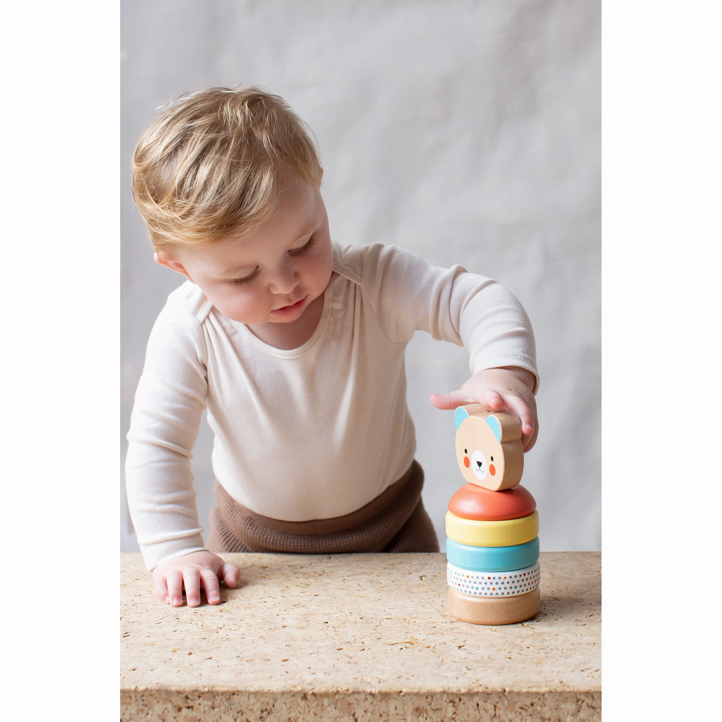 Petit Collage Wooden Bear Stacker