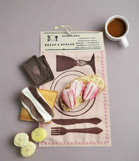 Play Food Set  Bread, Fruit & Chocolate with Embroidered Placemat