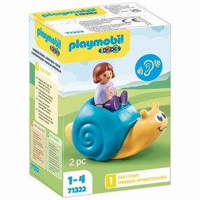 Playmobil 1.2.3 - Rocking Snail with Rattle Feature
