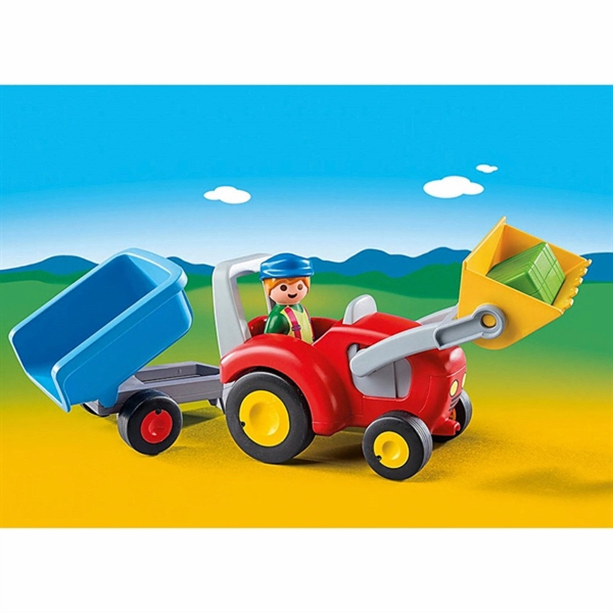 Playmobil? 1.2.3 Tractor with Trailer