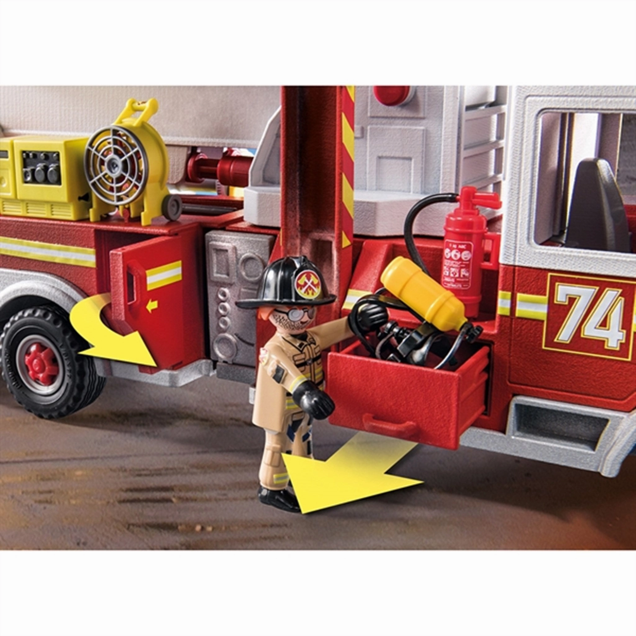 Playmobil City Action - US Fire Engine with Tower Ladder
