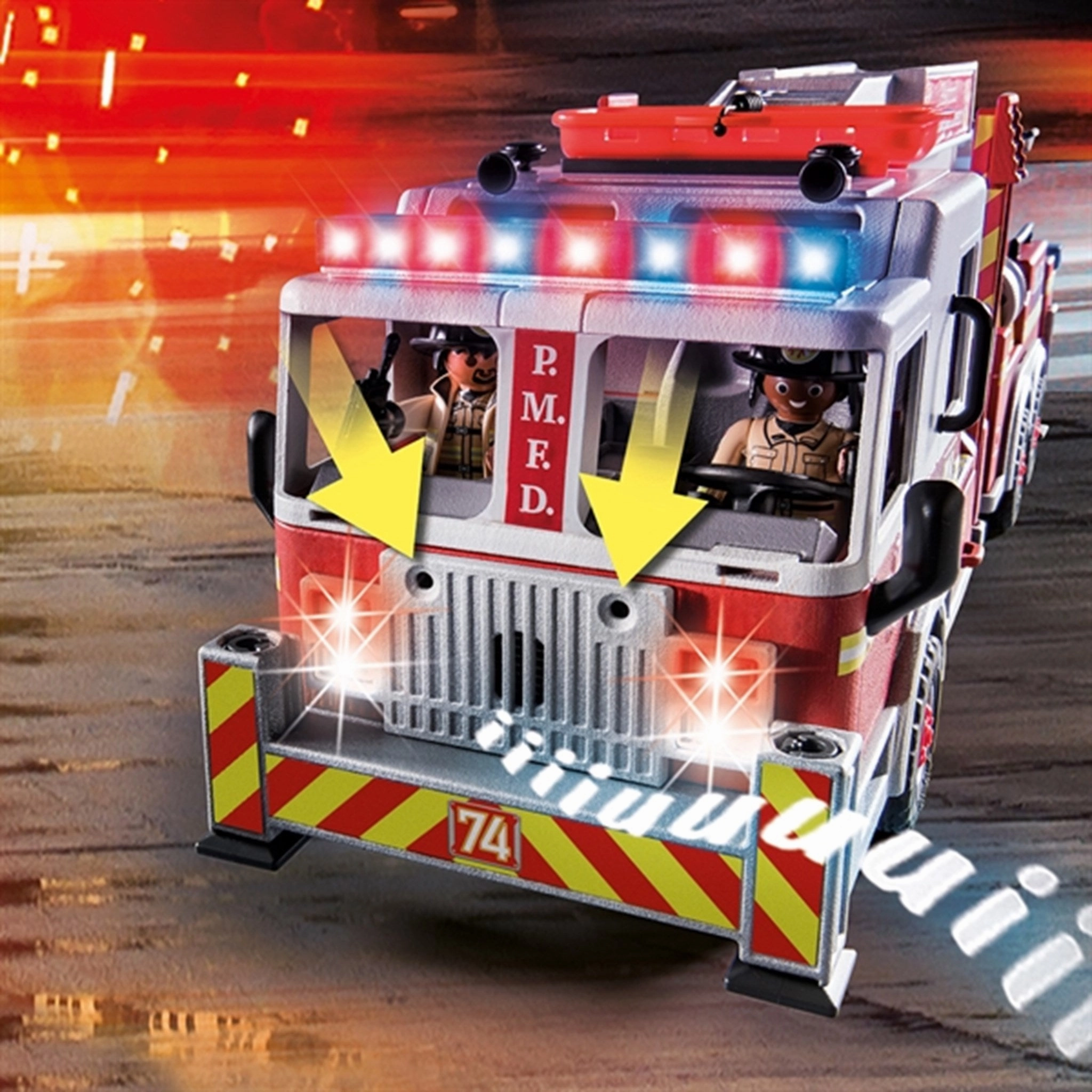 Playmobil City Action - US Fire Engine with Tower Ladder