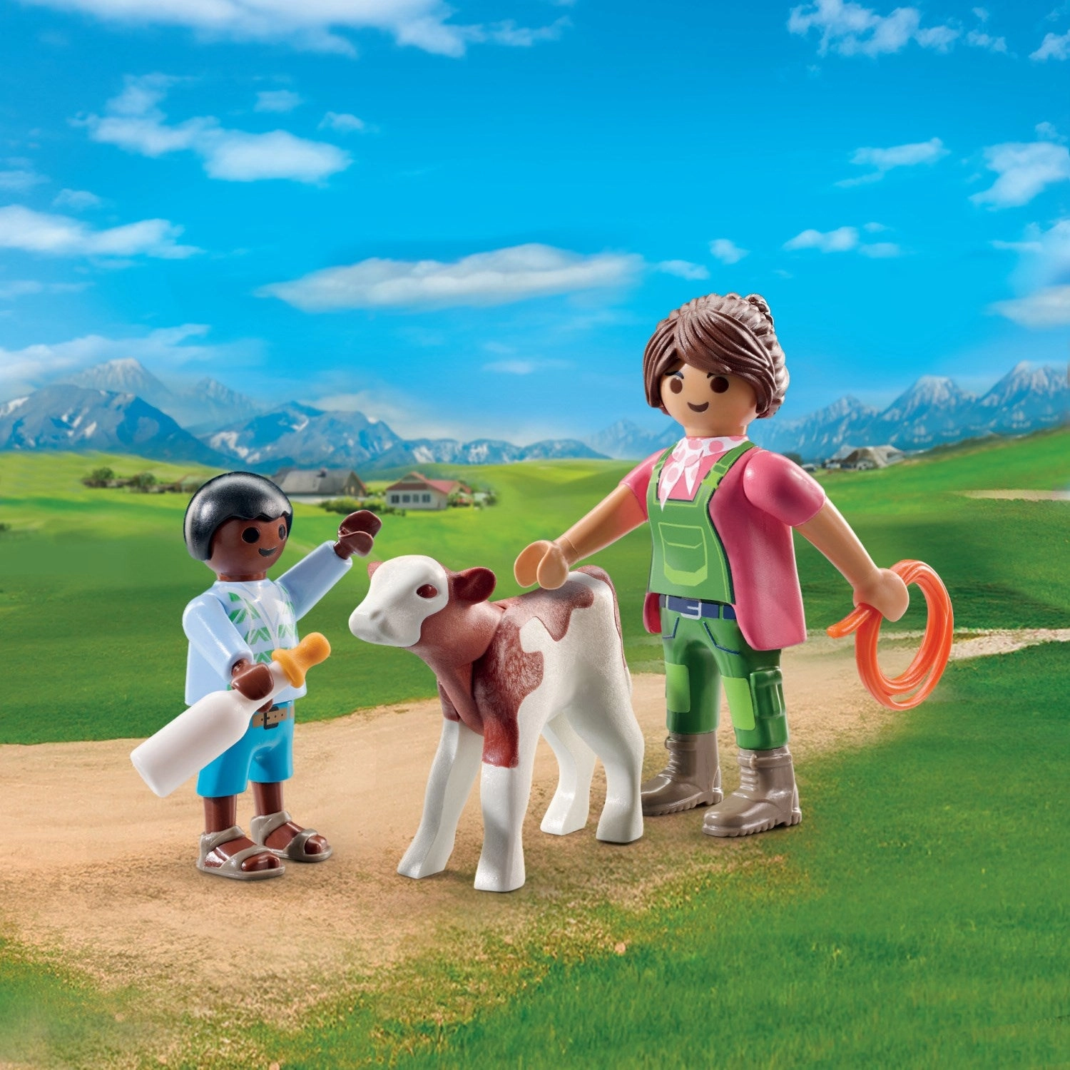 Playmobil? Farmer With Calf