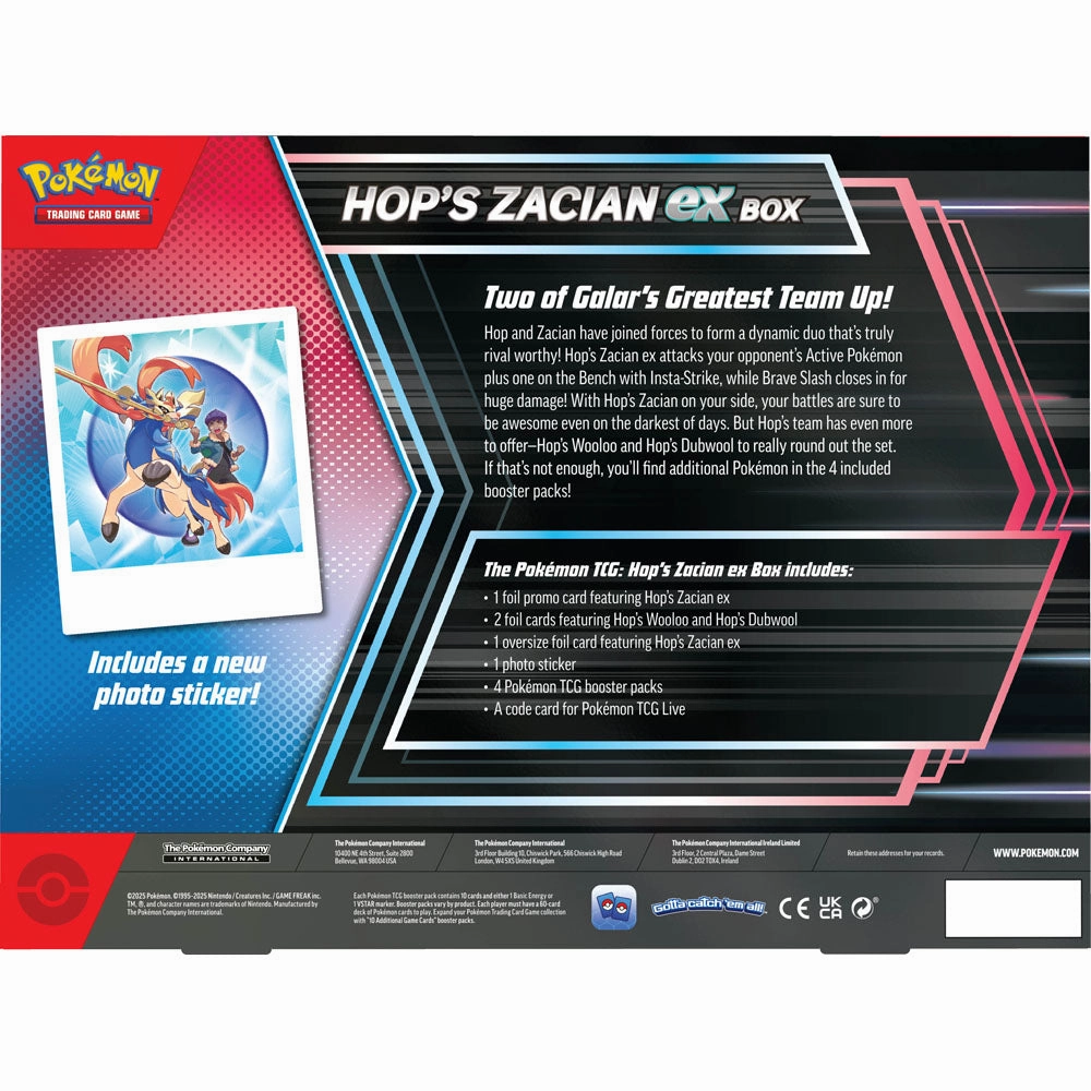 Pokemon - TCG - Hop's Zacian ex Box Collection