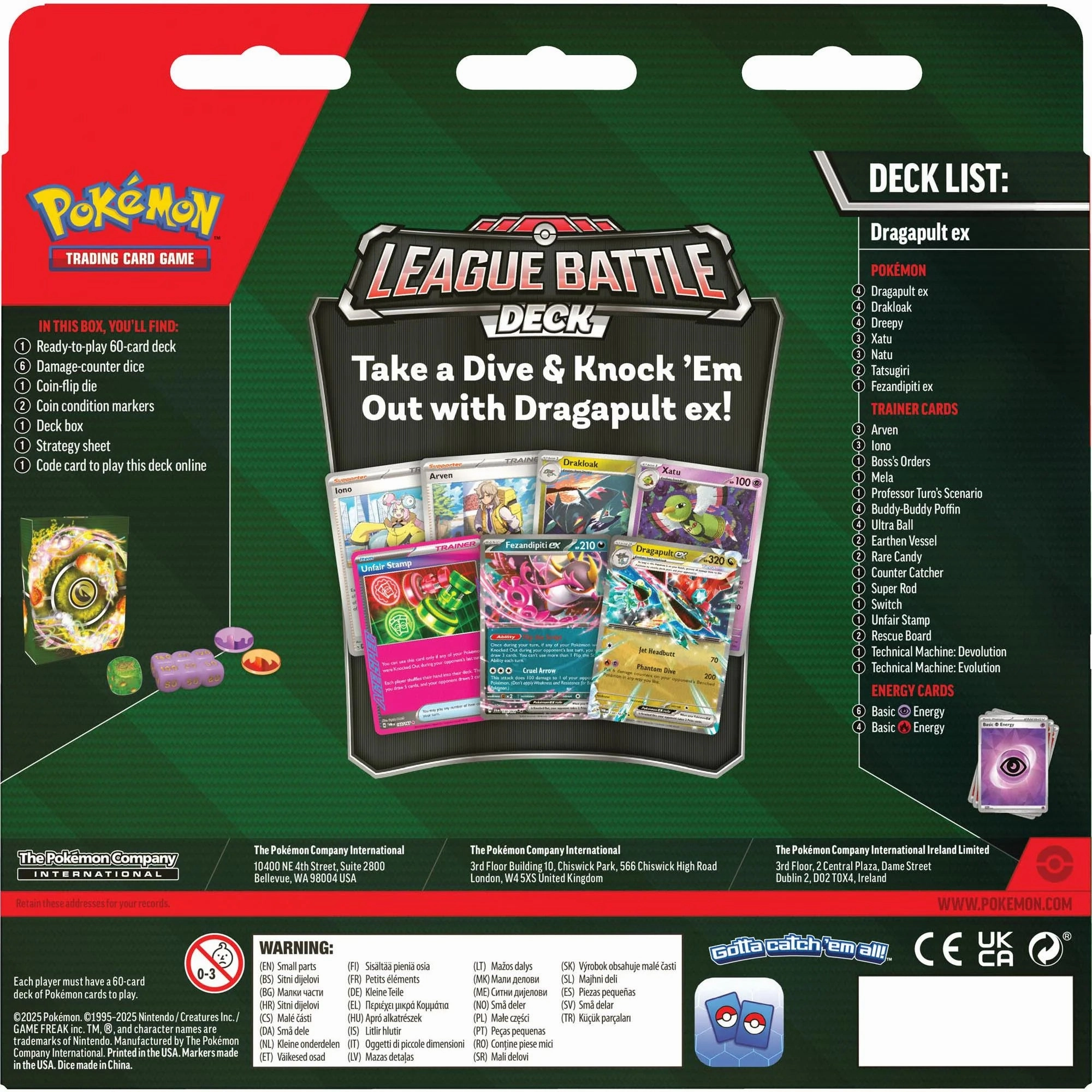 Pokemon TCG league Battle deck DragapultEx