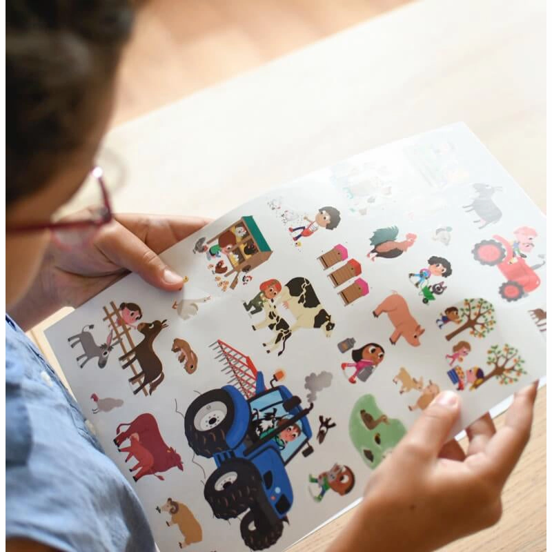 Poppik Mini Discovery Farms Educational Poster with 29 Stickers
