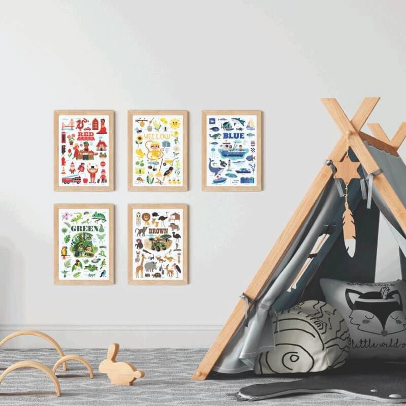 Poppik Mini Discovery The Sea Blue Educational Poster with 26 Stickers