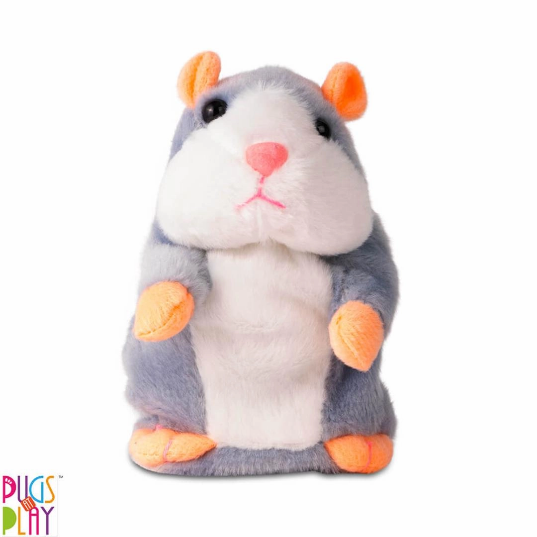 Pugs At Play Aggy And Maggy Talking Hamster Plush Toy