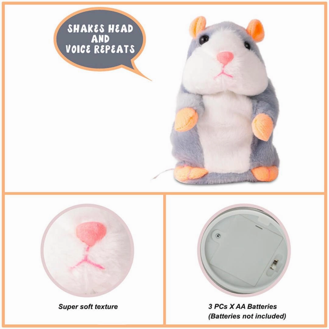 Pugs At Play Aggy And Maggy Talking Hamster Plush Toy