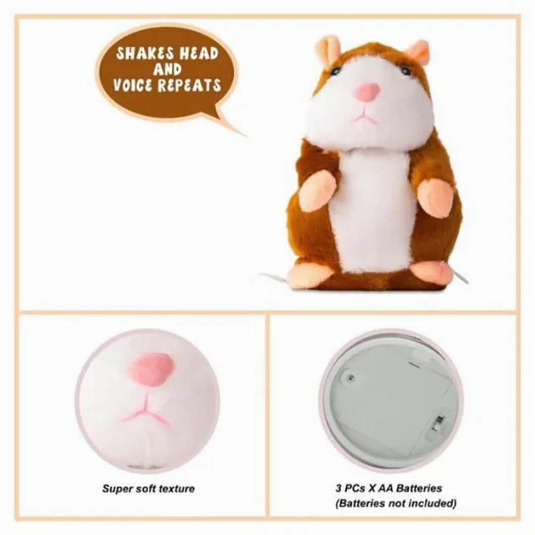 Pugs At Play Aggy And Maggy Talking Hamster Plush Toy