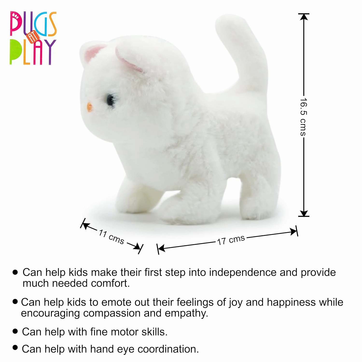 Pugs at Play Casper Walking CAT Kids Animal Toys