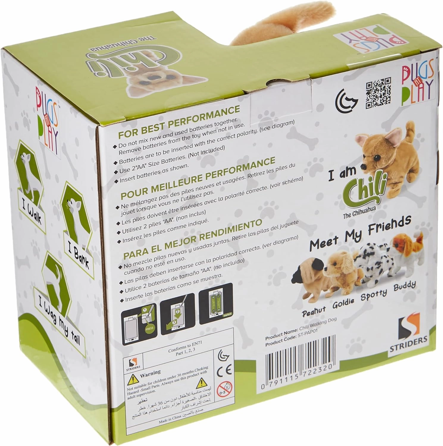 Pugs At Play Chili The Chihuahua - Chili Walking Dog Kids Animal Toys
