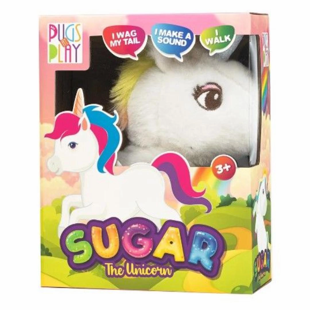 Pugs at Play Dazzle The Walking Unicorn Kids Animal Toy Multi Colour