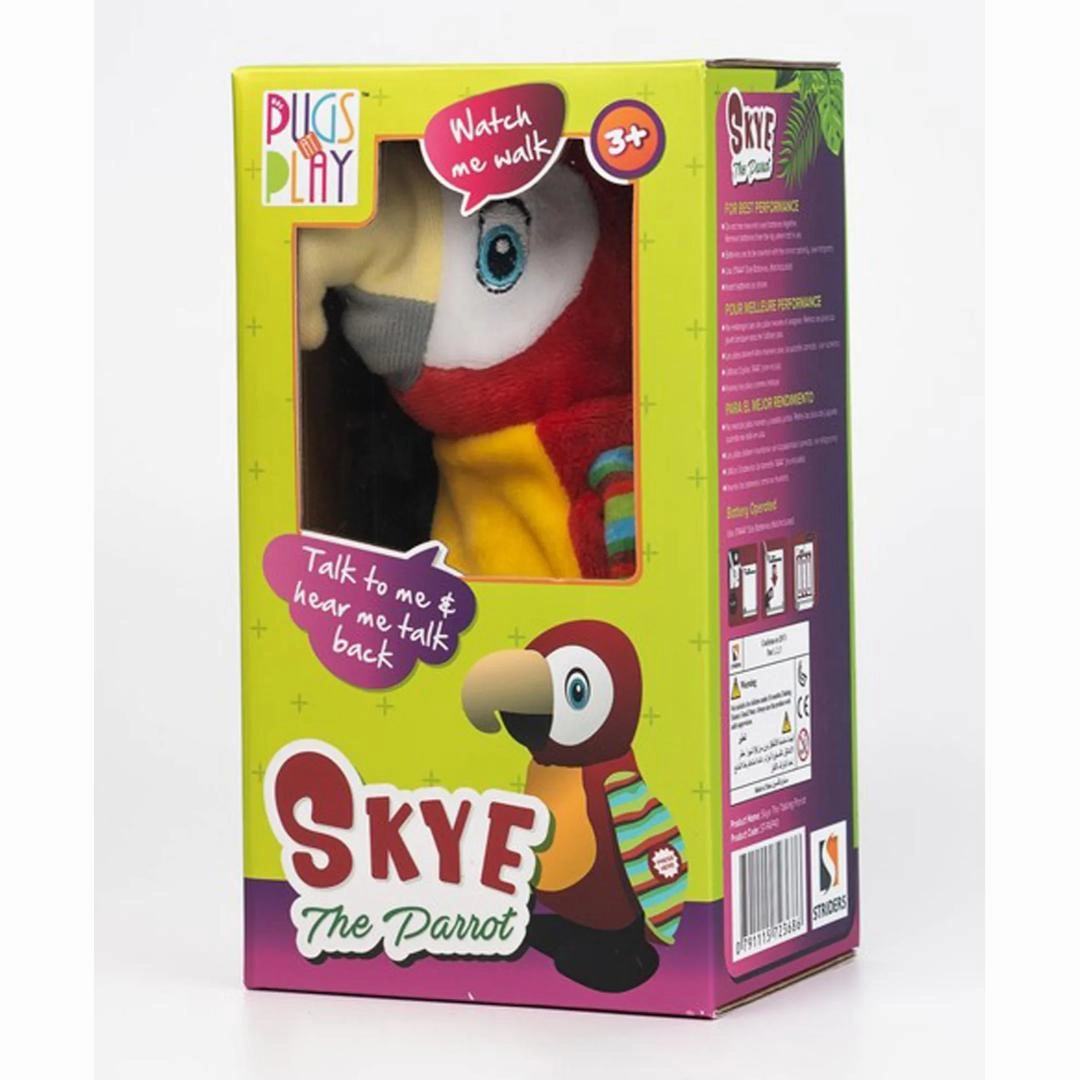 Pugs At Play Skye The Talking Parrot Kids Animal Toy