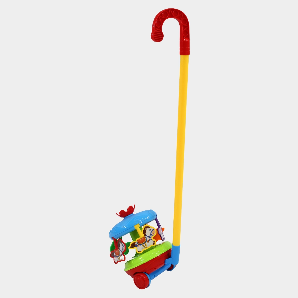 Pull Along Walking Carousel with Wheels