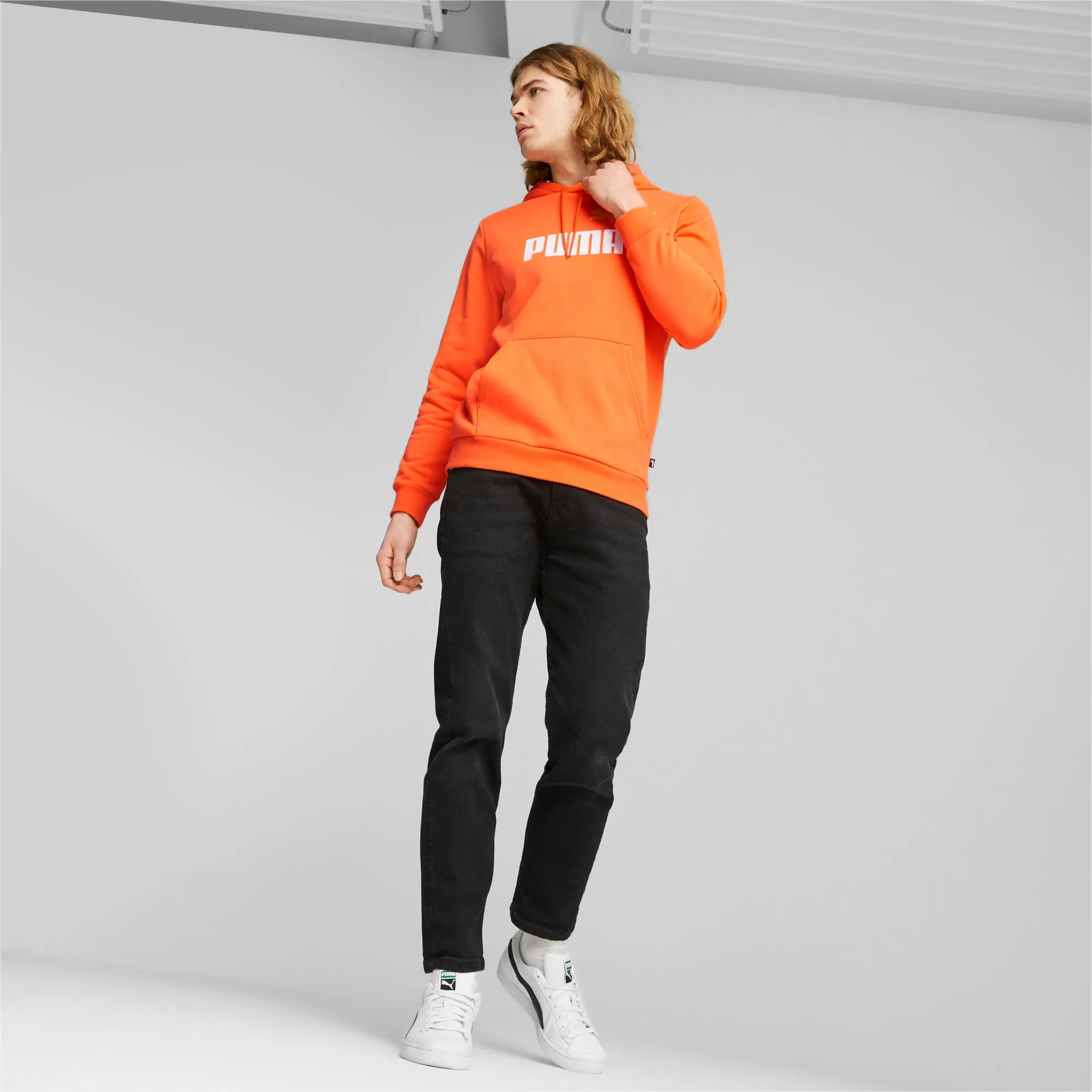 PUMA Men's Essentials  Two-Tone Big Logo Hoodie