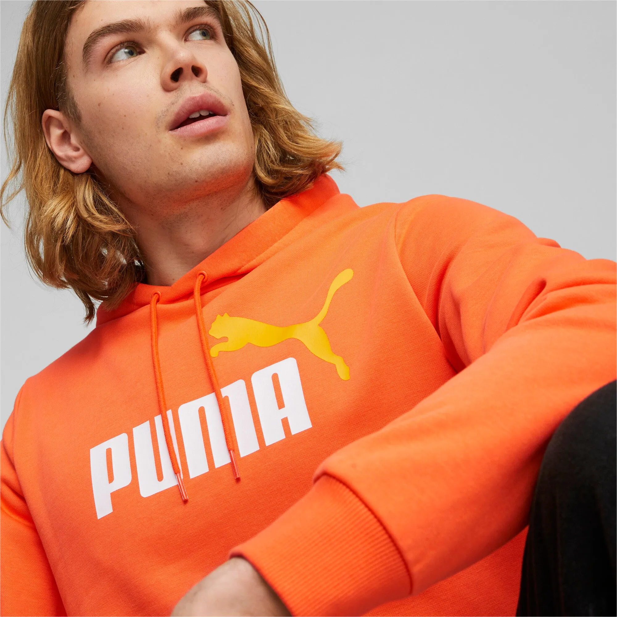 PUMA Men's Essentials  Two-Tone Big Logo Hoodie