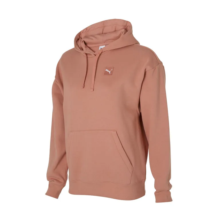 PUMA WOMEN'S ESSENTIALS FLEECE PEACH HOODIE