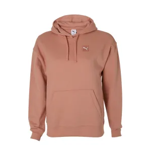 PUMA WOMEN'S ESSENTIALS FLEECE PEACH HOODIE