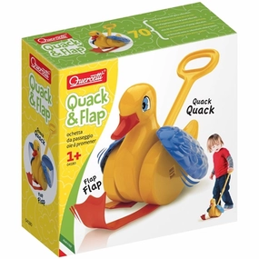 Quercetti Quack & Flap Push Animal: Duckling