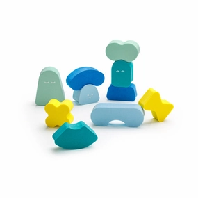 Quut Blokki - Balancing Shapes - Minty Green