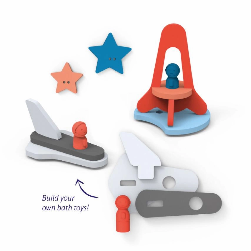 Quut Quutopia To The Moon And Back 3D Bath Puzzle