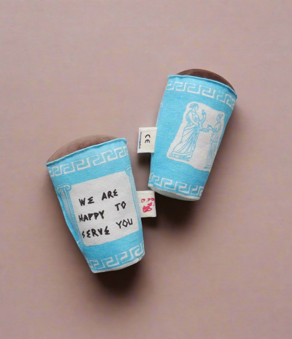 Rattle - New york greek coffee cup to go