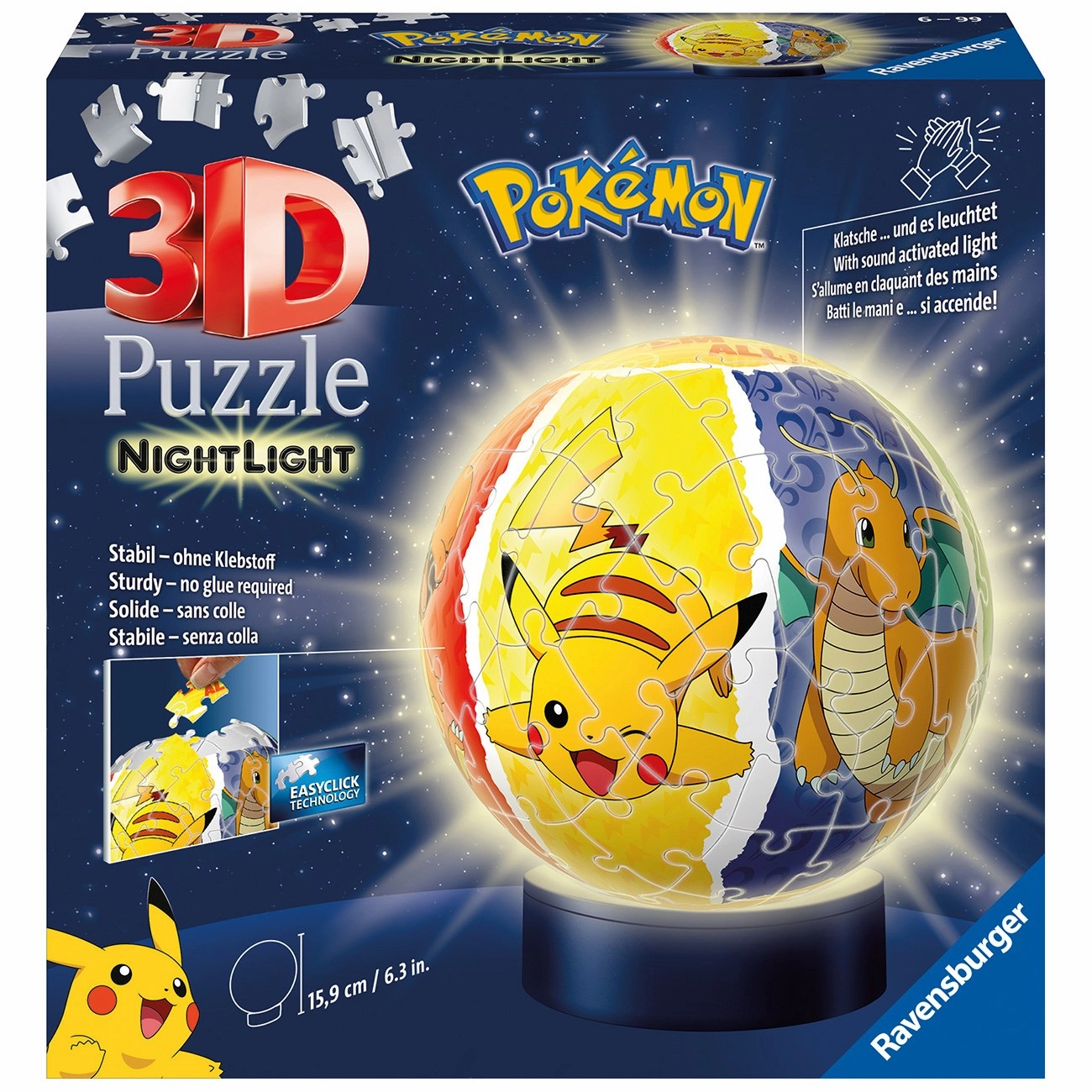Ravensburger Pokmon Night Light 3D Ball 72p