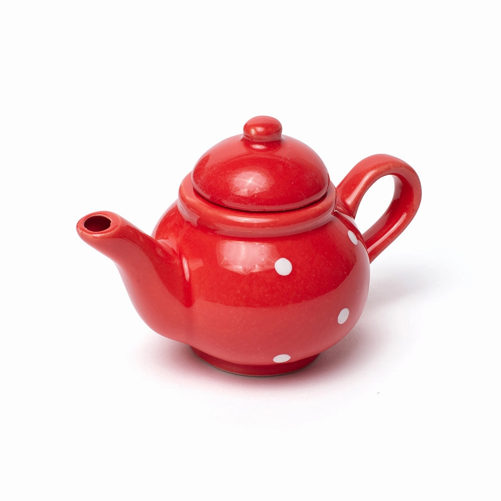 Red Polka Dot Porcelain Tea Set
