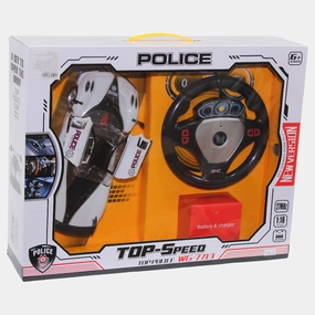 Remote Control Police Car - White