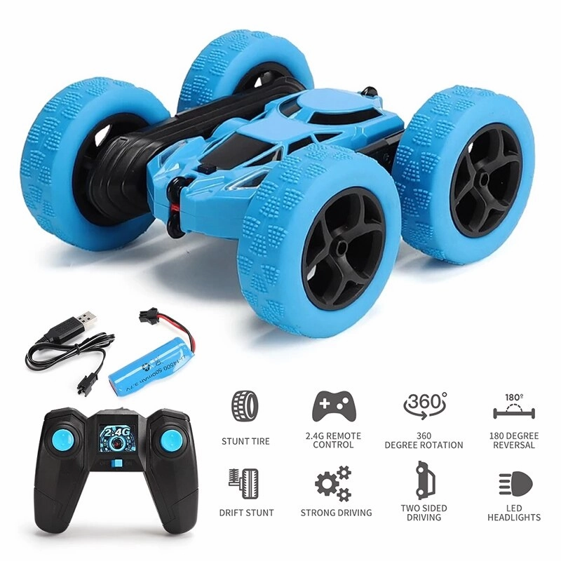 Remote Controlled 360 Tumbling And Spining Double-Side Roll Car